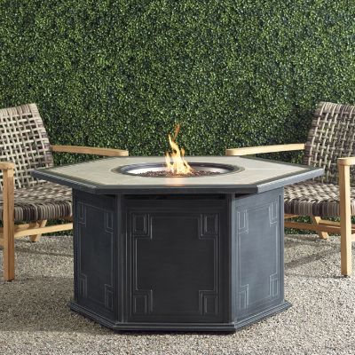 Camellia Hexagon Gas Fire Table Frontgate