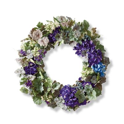 Purple Hydrangea and Berry Wreath | Frontgate