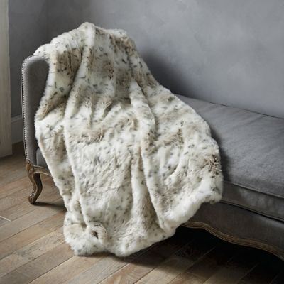 Luxury faux fur fabric by the meter, lynx imitation, grey - 1606 Grey Lynx  