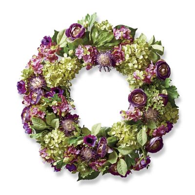 Purple Anemone shops Wreath