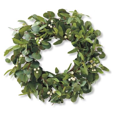 Eucalyptus White Berry Wreath | Frontgate