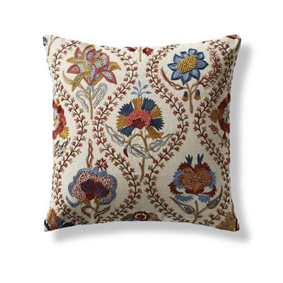 Illustrated Floral Decorative Pillow Cover Frontgate