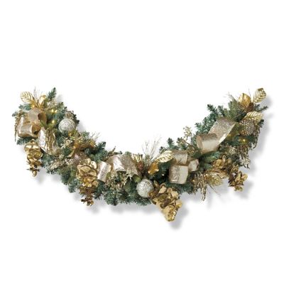 Precious Metals Indoor Cordless 6' Garland | Frontgate