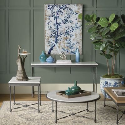 Nadine Chinoiserie Reverse Printed Wall Mirror with Wood Frame