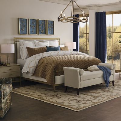 SLIM-Z ベルベット・ブルー Rumi Velvet Quilted Bedding with Sateen Back & Polyester Fill