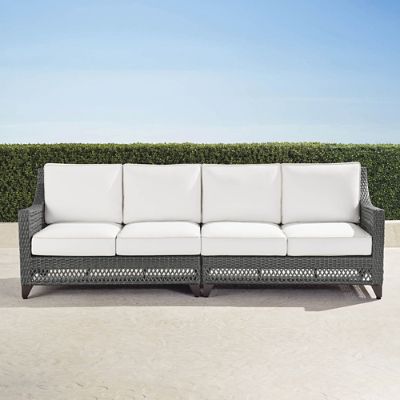 Graham Left-facing and Right-facing Loveseats with Cushions | Frontgate