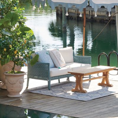 Frontgate discount outdoor bench