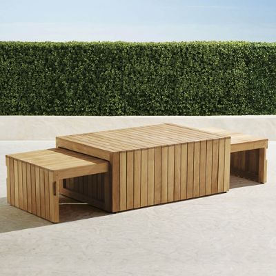 Clarion Nesting Teak Coffee Table – 166233