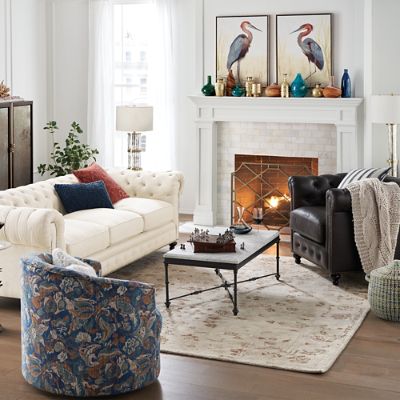 Tivoli Rectangular Coffee Table - Elegant Marble Top