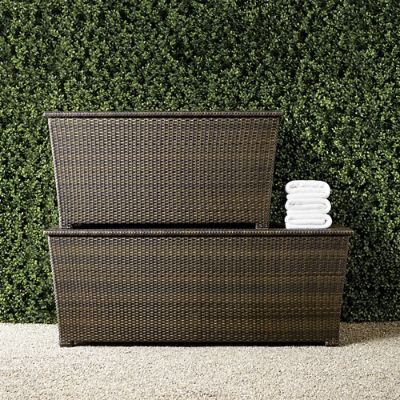 Tapered Wicker Storage Chests Frontgate