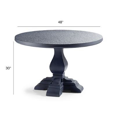 Aluminum Farmhouse Round Dining Table | Frontgate