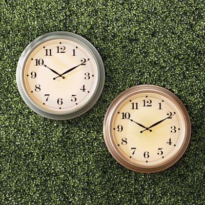 Jameson Illuminated Indoor/Outdoor Clock Frontgate