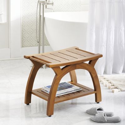 Liza Teak Shower Bench Grandin Road