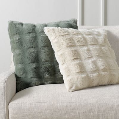 Luxury Faux Fur Decorative Pillow Cover with Silken Japanese
