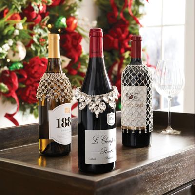 Wine Bottle Crystal Décor Frontgate