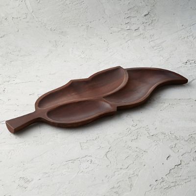 Wooden Leaf Serving Platter Frontgate