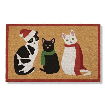 Christmas Cats Coco Door Mat Frontgate
