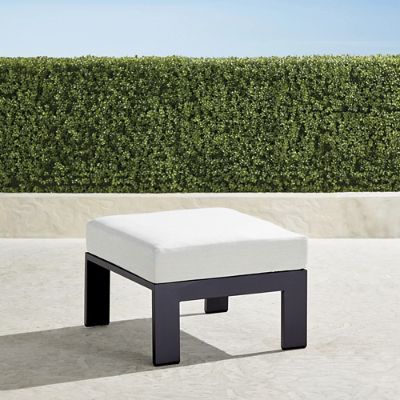 Calhoun Ottoman with Cushion in Aluminum Frontgate