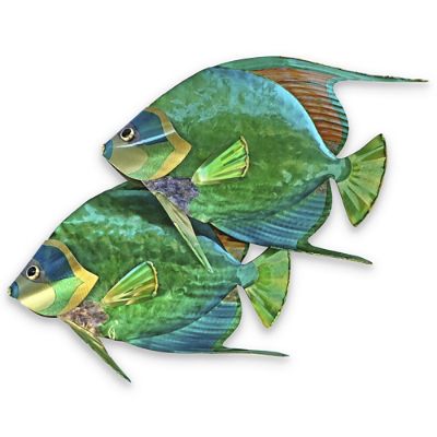 Tropical Fish Indoor Outdoor Metal Wall Art