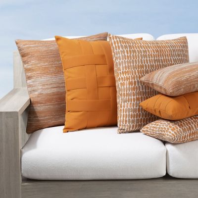 Mandarin Orange Indoor/Outdoor Pillow Collection by ES with