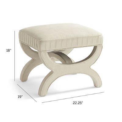 Theo Upholstered Stool | Frontgate