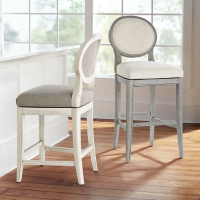 Georgia Upholstered Swivel Bar Counter Stool Frontgate