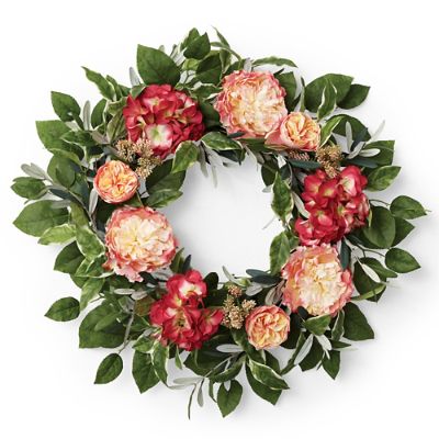 Alhambra Peony Rose Wreath | Frontgate