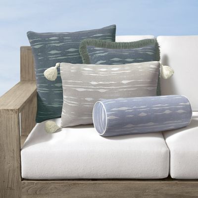 Nora Painted Stripe Indoor/Outdoor Pillow | Frontgate