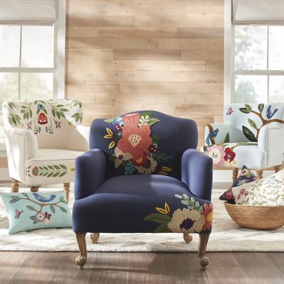 Astrid embroidered armchair new arrivals
