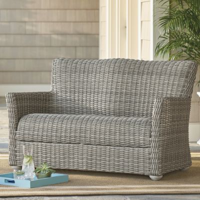 Simsbury Wicker Loveseat Frontgate