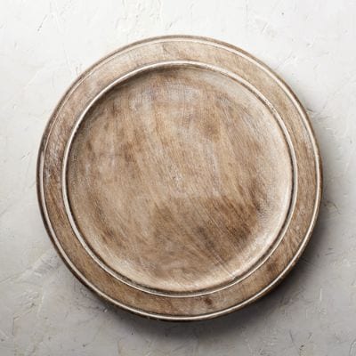 Shore House Wooden Chargers Set of Four with Rustic Mango Wood Finish ...