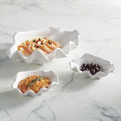 Oyster Shell Serving Collection & Italian Earthenware with Hand-Dipped ...