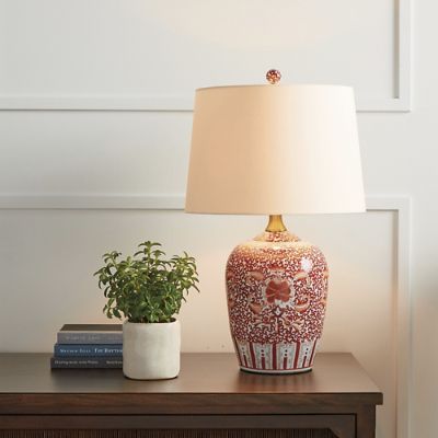 2 blue coral deals table lamps