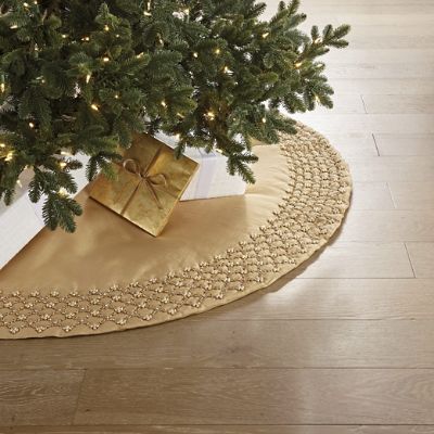 Trellis Border Embellished Tree Skirt | Frontgate