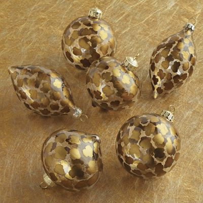 Abstract Animal Print Ornaments, Set of Six Frontgate