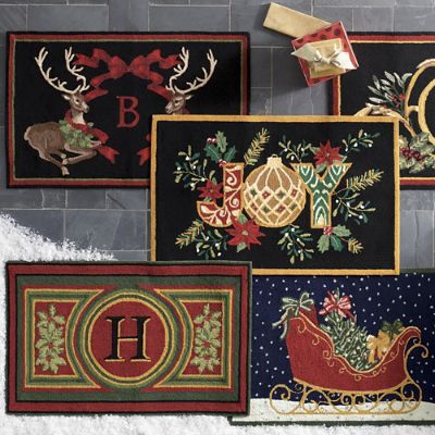 Wingate Festive Monogrammed Door Mat