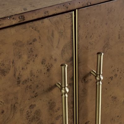 Brando Bar & Storage Cabinet | Stylish Brown Burlwood