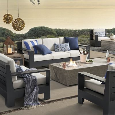 Bryndle Rectangular Fire Table with Rustic Tree Root Design & Dual