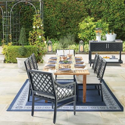 Bowery 7-pc. Dining Set in Aluminum | Frontgate