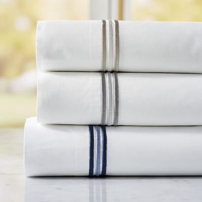Frontgate Resort Collection™ Embroidered Stripe Percale Sheet Set ...