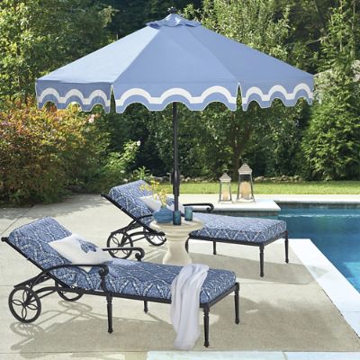 blaine's patio umbrella Blissun 9' Outdoor Umbrella, Striped Patio Umbrella, Outdoor Table Umbrella, Market with 8 Sturdy Ribs, Push Button Tilt and Crank (Black & White Stripe) : Patio, Lawn & Garden which offers better resistance to fading compared to standard polyester PHI VILLA 15 ft. Market