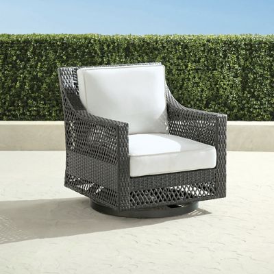 Graham Swivel Lounge Chair with Cushions Frontgate