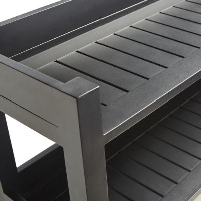 Westport Outdoor Kitchen Collection in Jet Black with Chevron