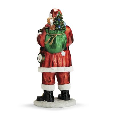 LED Lifesize Santa with Toy Bag | Frontgate