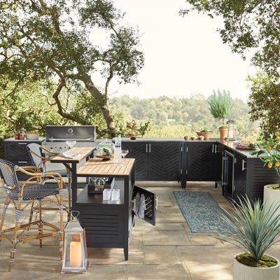 Westport 3-pc. Outdoor Kitchen Set with Chevron Doors & Stainless