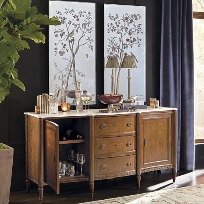 Etienne Sideboard - Marble Top & French Patina Finish