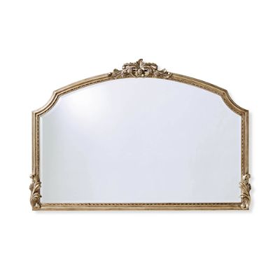 Graciella Old World Console Mirror with Carved Mahogany Frame