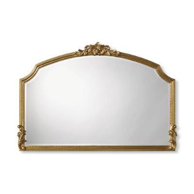 Graciella Old World Console Mirror with Carved Mahogany Frame