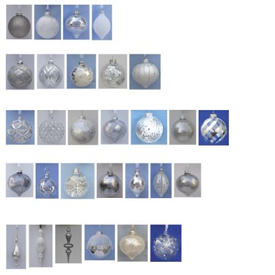 Icy Opulence 40-piece Ornament Collection