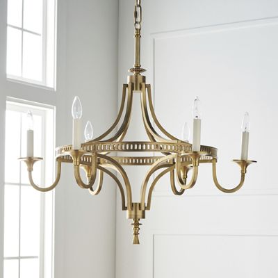 Chapman 6-Arm Brass Chandelier